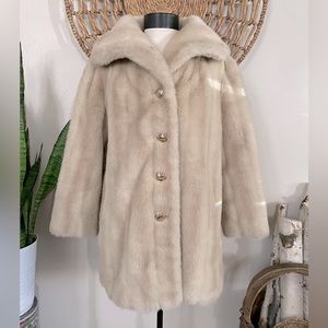 VTG Urgo Paris Faux Fur Coat M/L Vintage 60’s 70’s